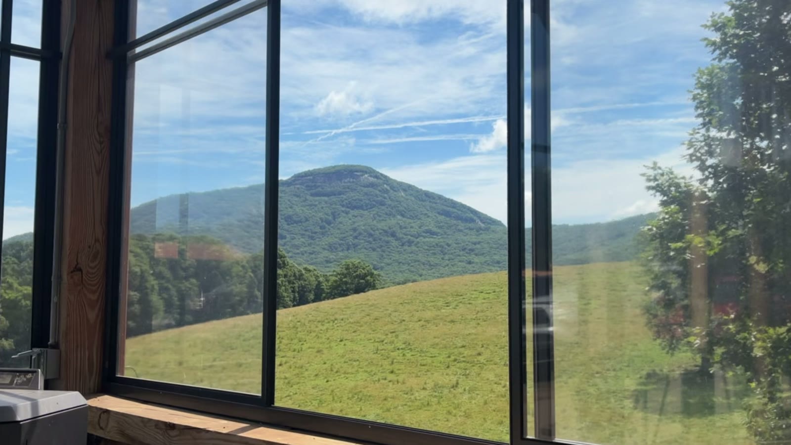 The Mount Yonah view from inside the Cleveland tasting room windows